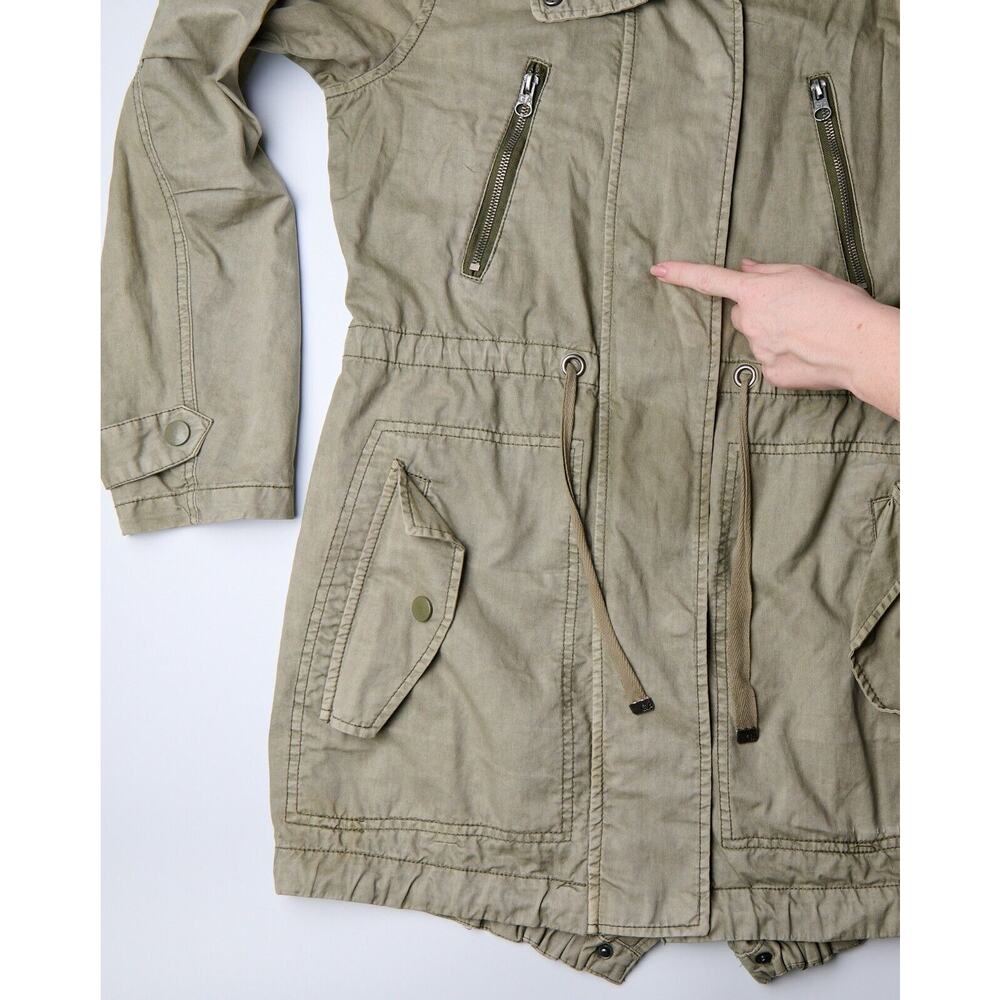 Garage Women’s Jacket Small Olive Green Utility Military Style‎ Full Zip Pockets - Picture 6 of 12